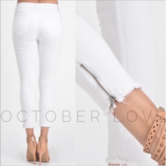 Curvy Fit, Cropped Raw Hem Ankle Side Zipper - Picture 3 of 8